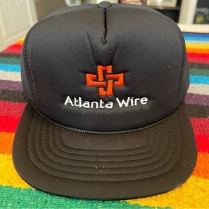 Vintage Pennant Winner Trucker SnapBack Hat Atlanta Wire